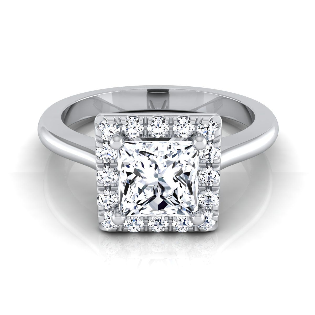 The Kate princess engagement ring setting in Platinum | RockHer