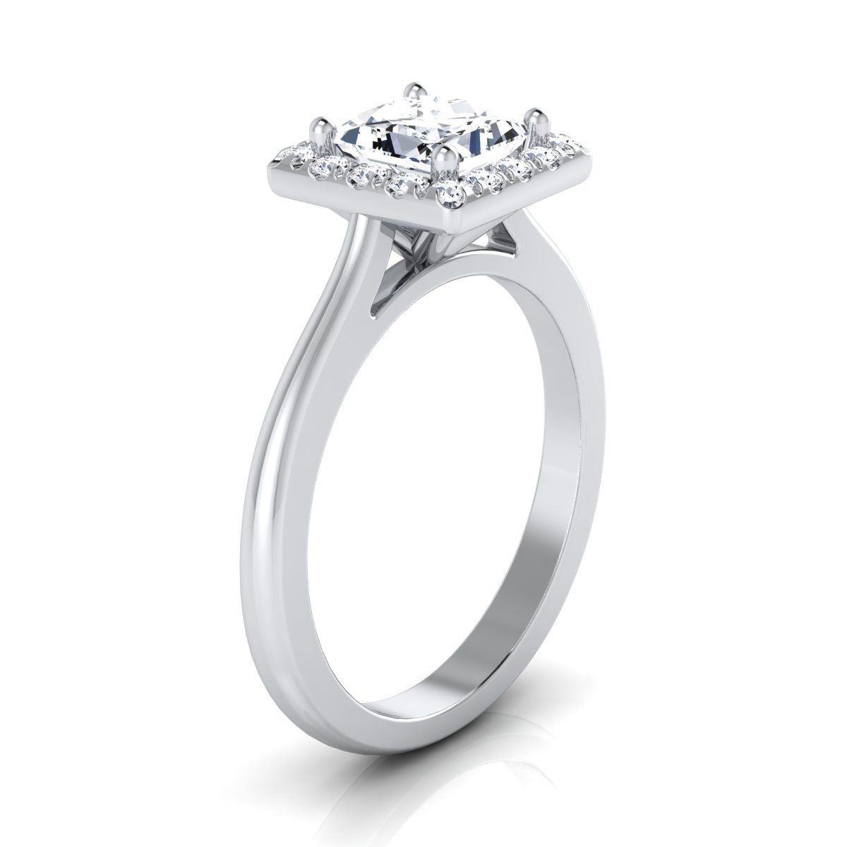 Select Halo styling on The Kate princess engagement ring setting | RockHer