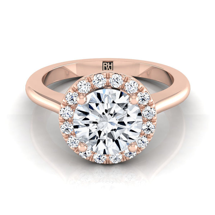 The Kate Select Halo Engagement Ring with Lab Diamond in 14K Rose Gold - view 1