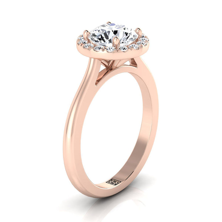 The Kate Select Halo Engagement Ring with Lab Diamond in 14K Rose Gold - view 2