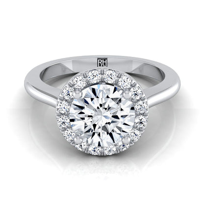 Kate Select Halo Round Lab Diamond Engagement Ring in Platinum | RockHer