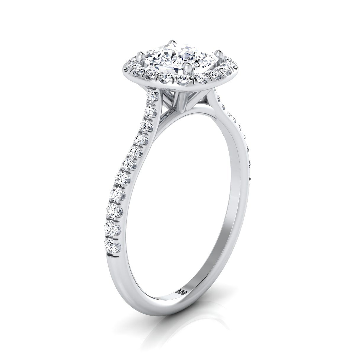 Made to order: The Everly cushion engagement ring setting in Platinum | RockHer