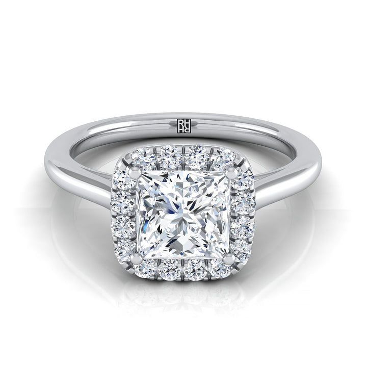 The Carnie Select Halo Engagement Ring with Lab Diamond in Platinum - view 1