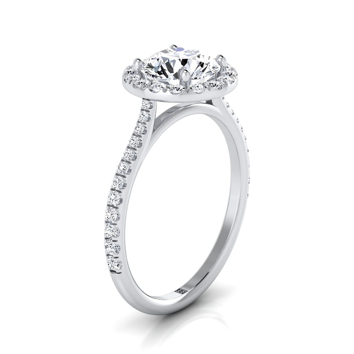 RockHer atelier photo of The Dionne round engagement ring setting in Platinum