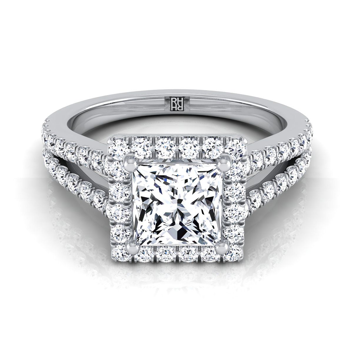 The Nicki princess engagement ring setting in Platinum | RockHer