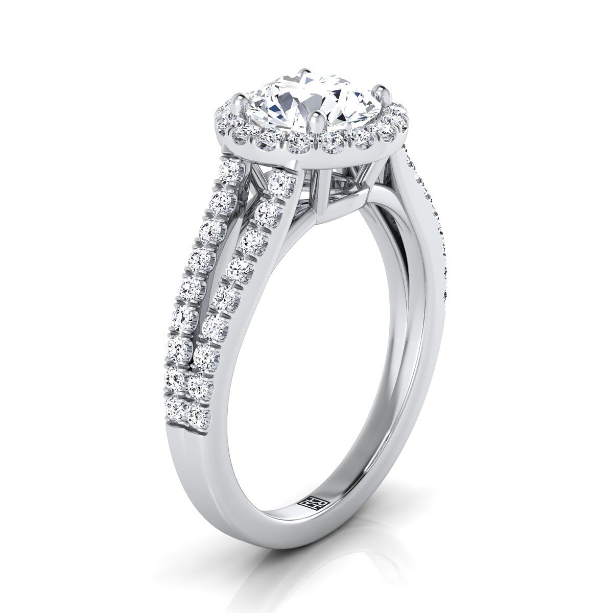 Select Halo styling on The Nicki round engagement ring setting | RockHer