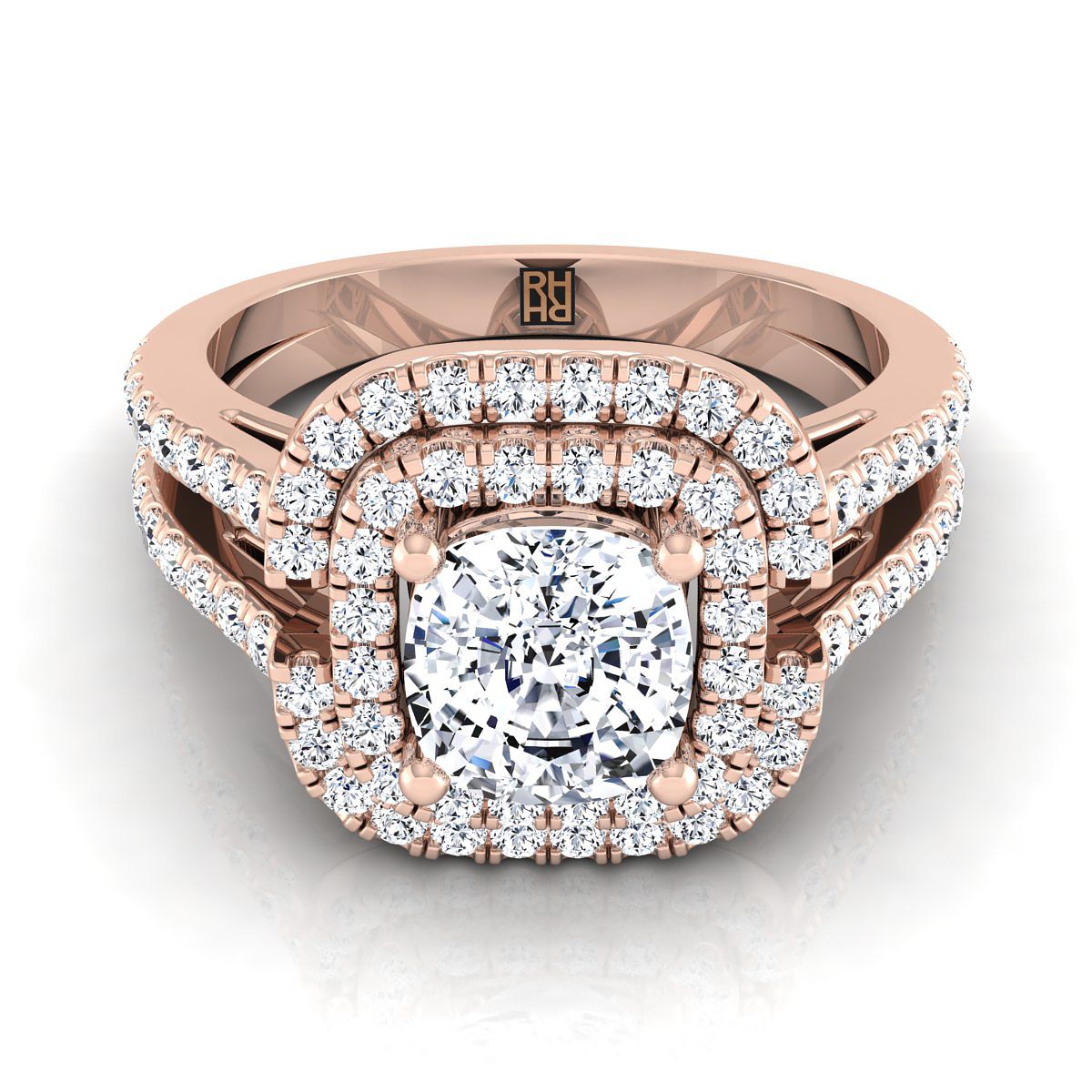 The Michelle cushion engagement ring setting in 14K Rose Gold | RockHer