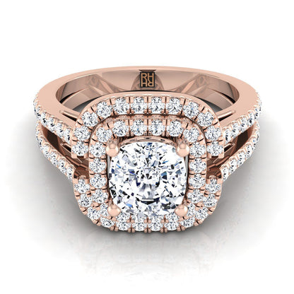 The Michelle Select Halo Engagement Ring with Lab Diamond in 14K Rose Gold - view 1