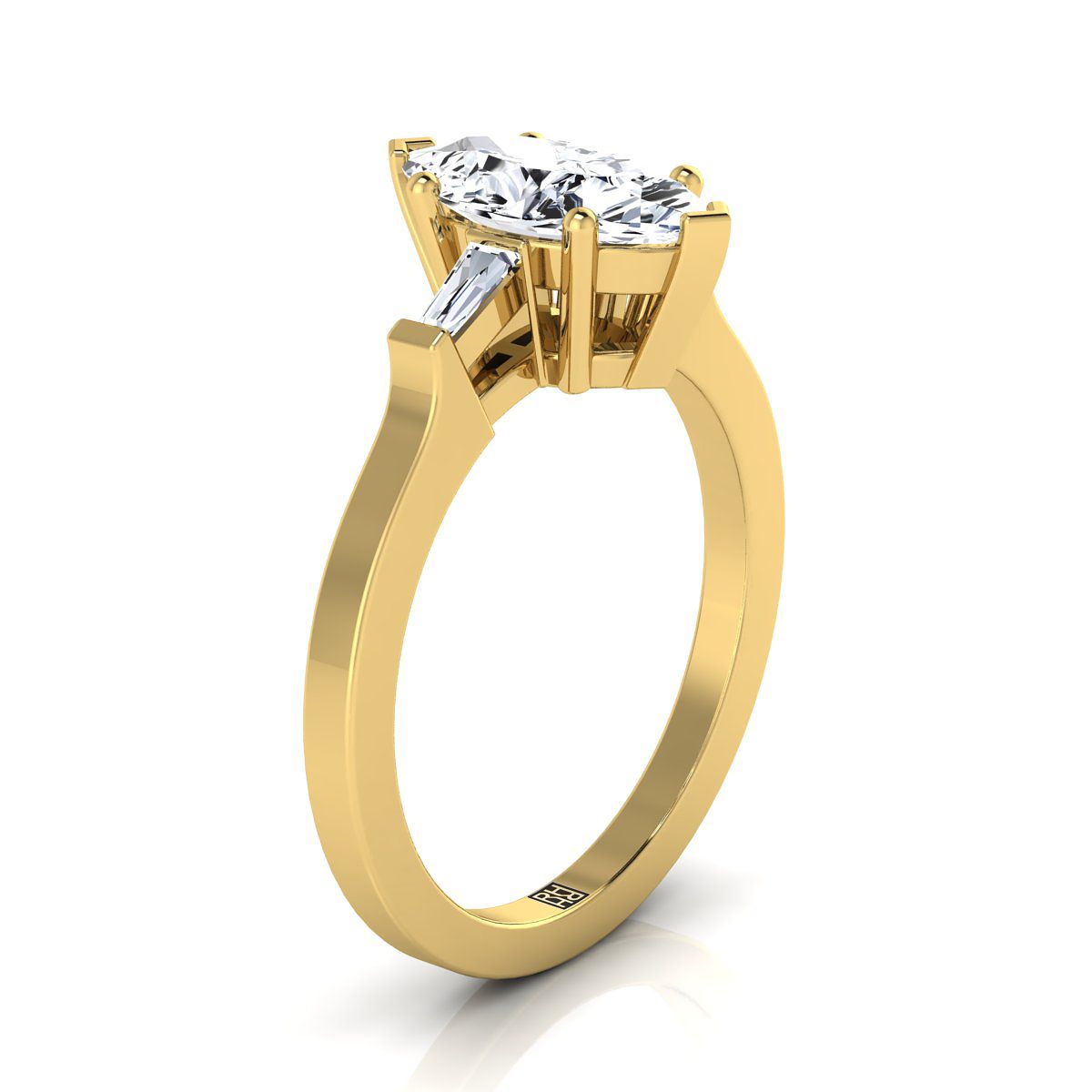 Select Three Stone styling on The June marquise engagement ring setting | RockHer