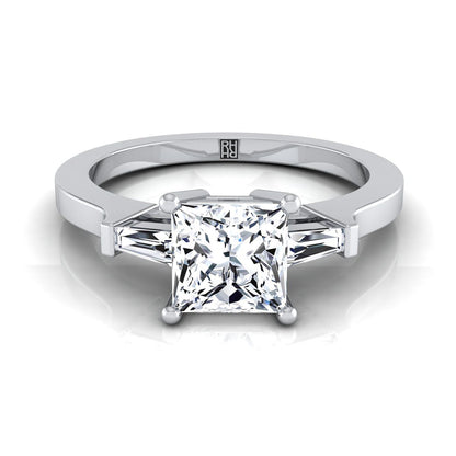 The June Select Three Stone Engagement Ring with Lab Diamond in Platinum - view 1