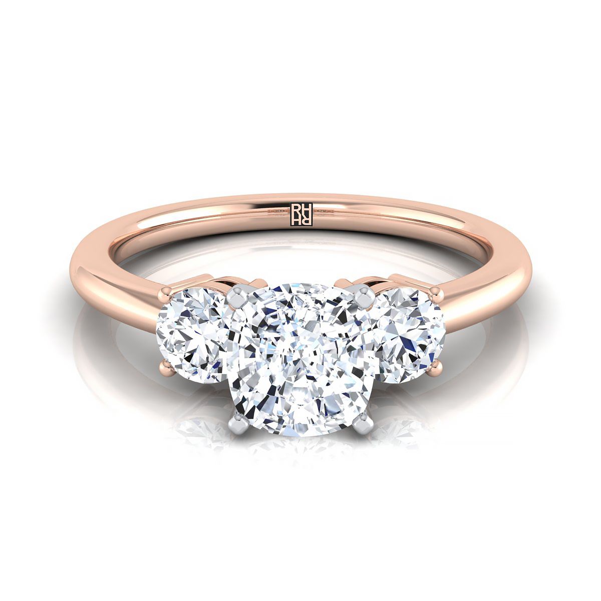The Anita cushion engagement ring setting in 14K Rose Gold | RockHer