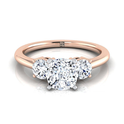 The Anita Select Three Stone Engagement Ring with Lab Diamond in 14K Rose Gold - view 1