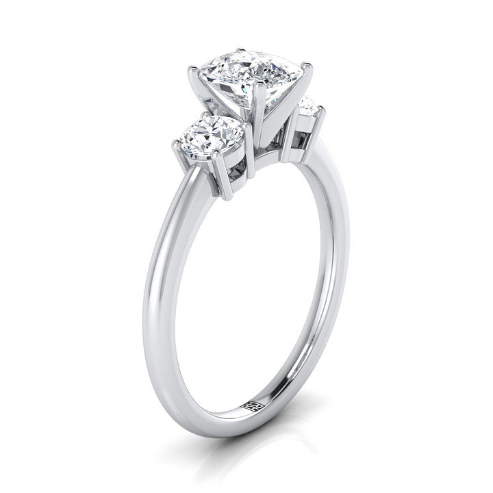 Anita Select Classic Three Stone Solitaire Round Lab Diamond Engagement Ring in Platinum | RockHer