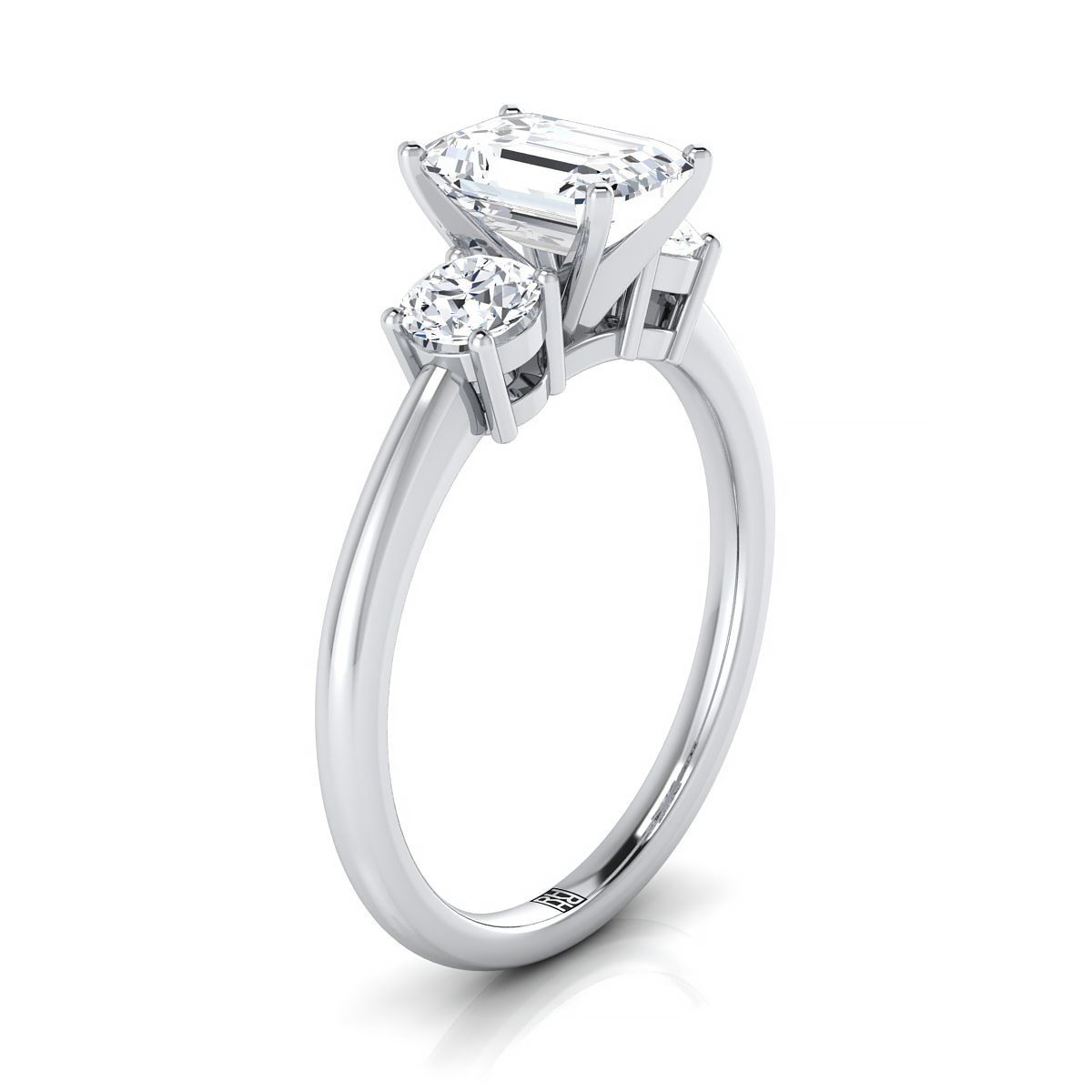 Made to order: The Anita emerald engagement ring setting in Platinum | RockHer