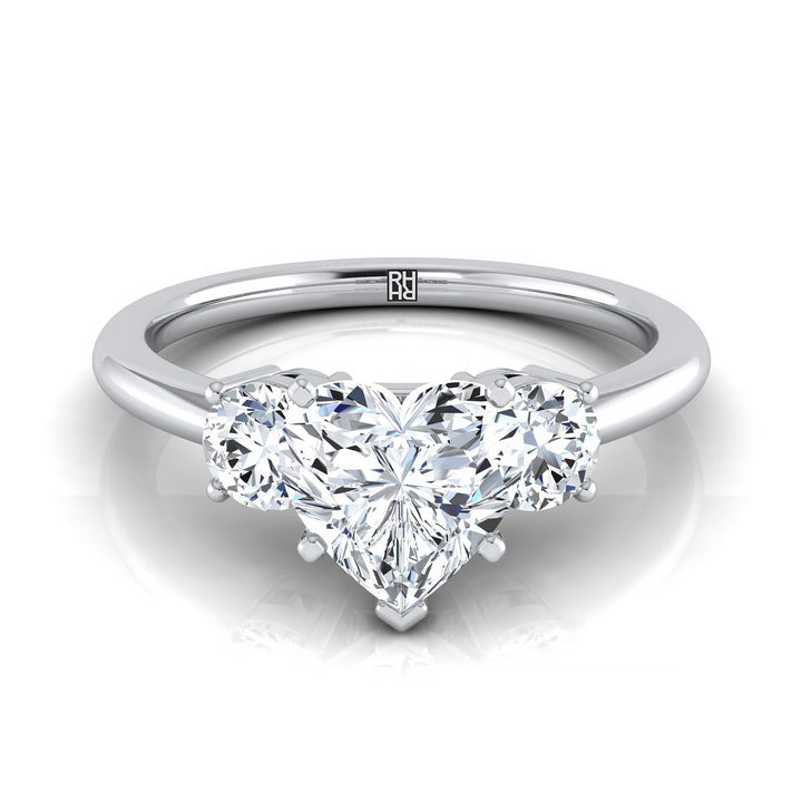 The Anita Select Three Stone Engagement Ring with Lab Diamond in 18K White Gold - view 1