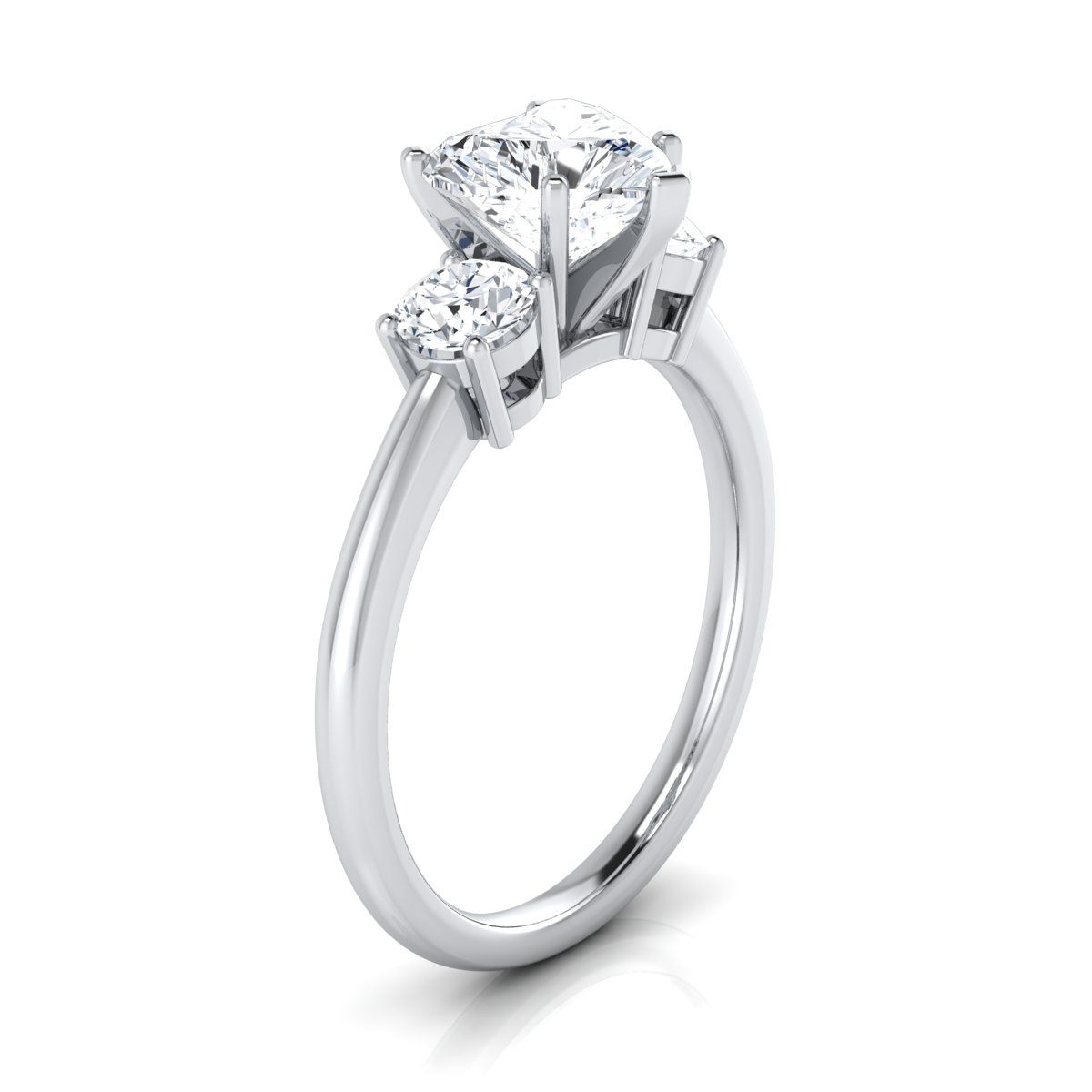 Select Three Stone styling on The Anita heart engagement ring setting | RockHer