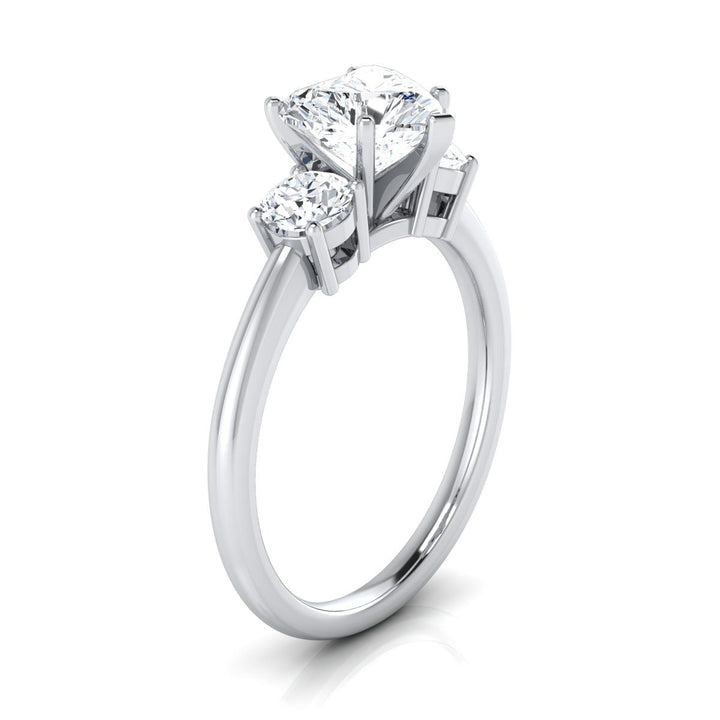 The Anita Select Three Stone Engagement Ring with Lab Diamond in Platinum - view 2