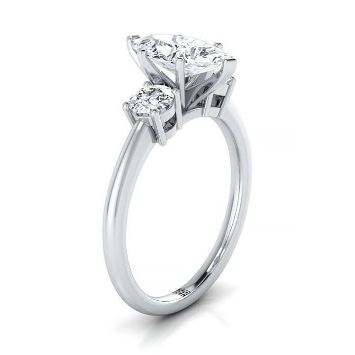 The Anita Select Three Stone Engagement Ring with Lab Diamond in Platinum - view 2
