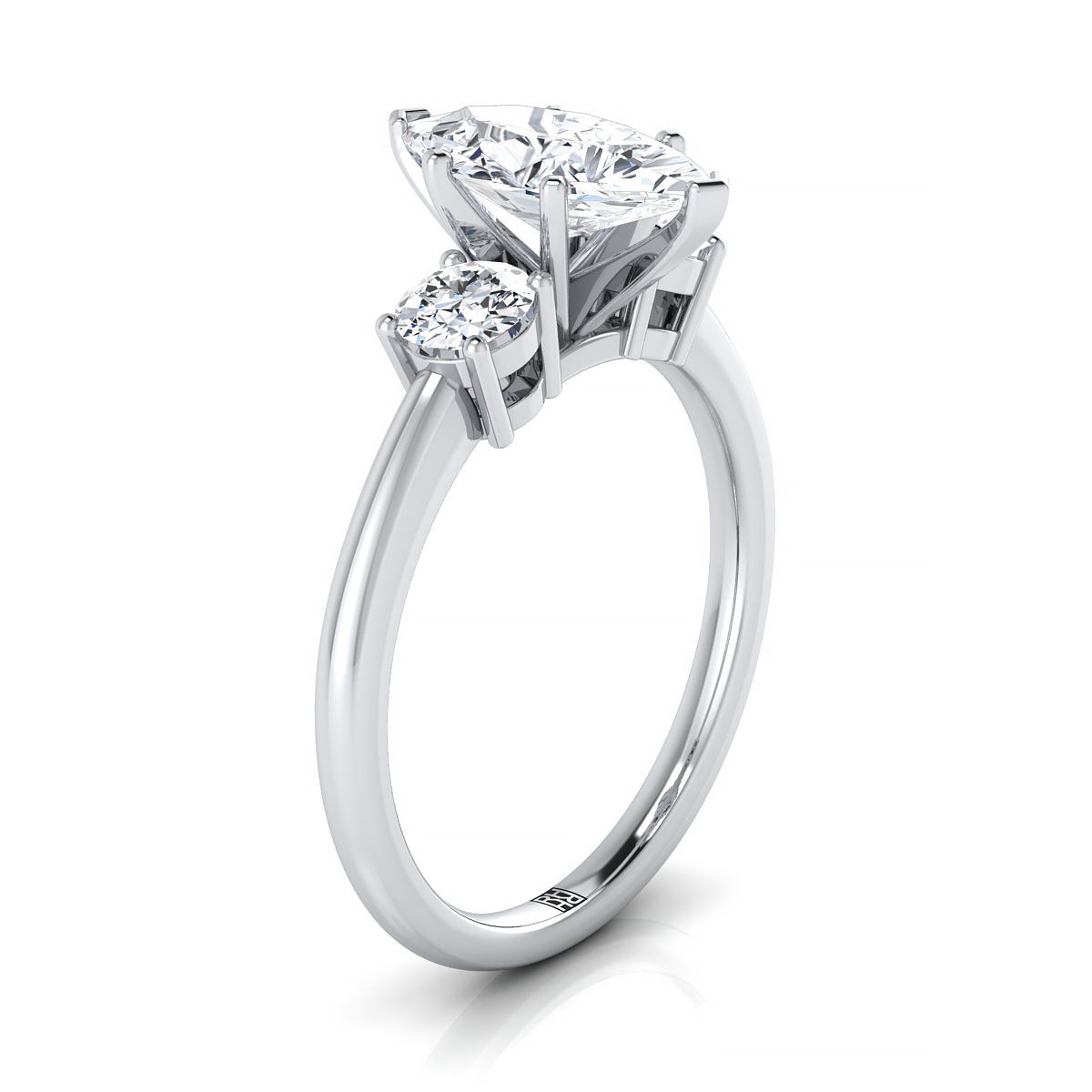 Made to order: The Anita marquise engagement ring setting in 18K White Gold | RockHer