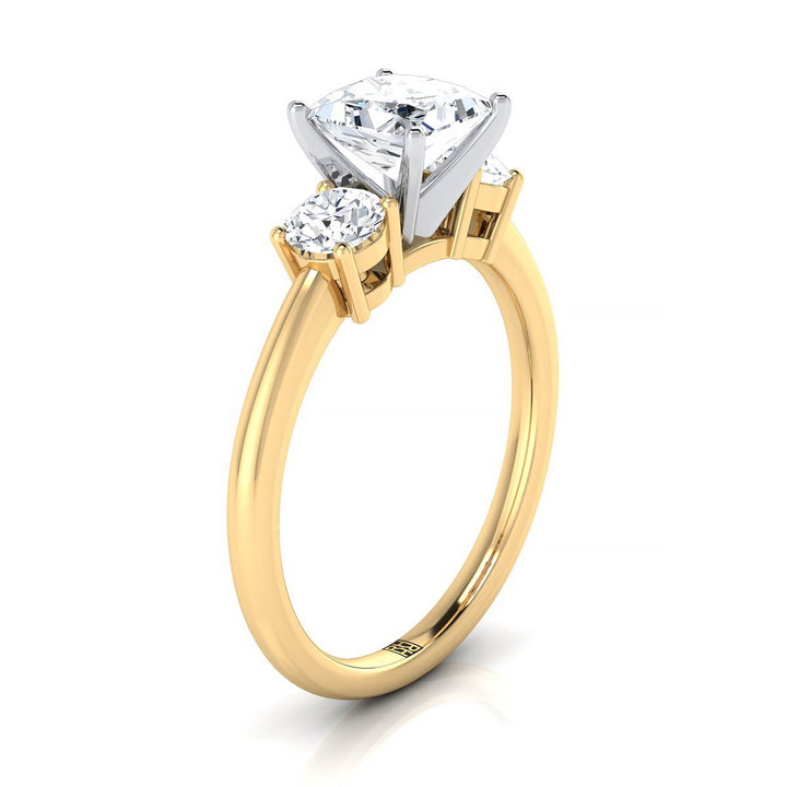 The Anita Select Three Stone Engagement Ring with Lab Diamond in 18K Yellow Gold - view 2
