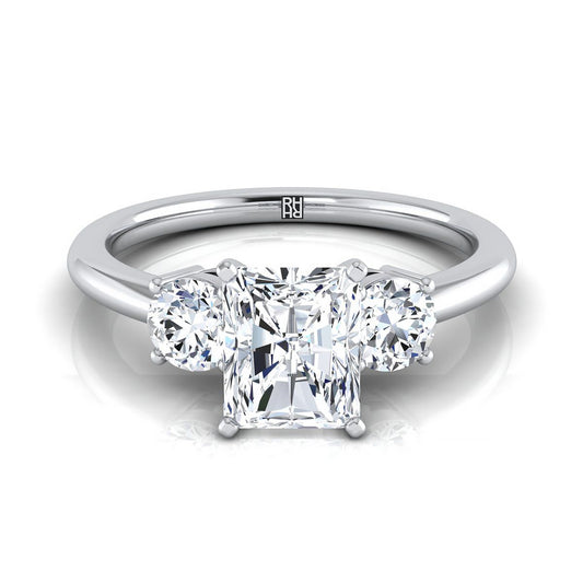 The Anita Select Three Stone Engagement Ring with Lab Diamond in Platinum - view 1