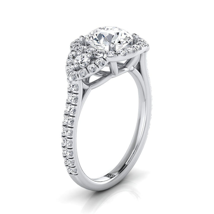 Jennifer Select Three Stone Round Lab Diamond Engagement Ring in Platinum | RockHer