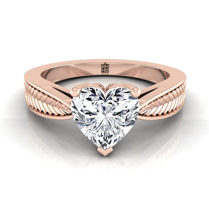 The Roberta Select Solitaire Engagement Ring with Lab Diamond in 14K Rose Gold - view 1