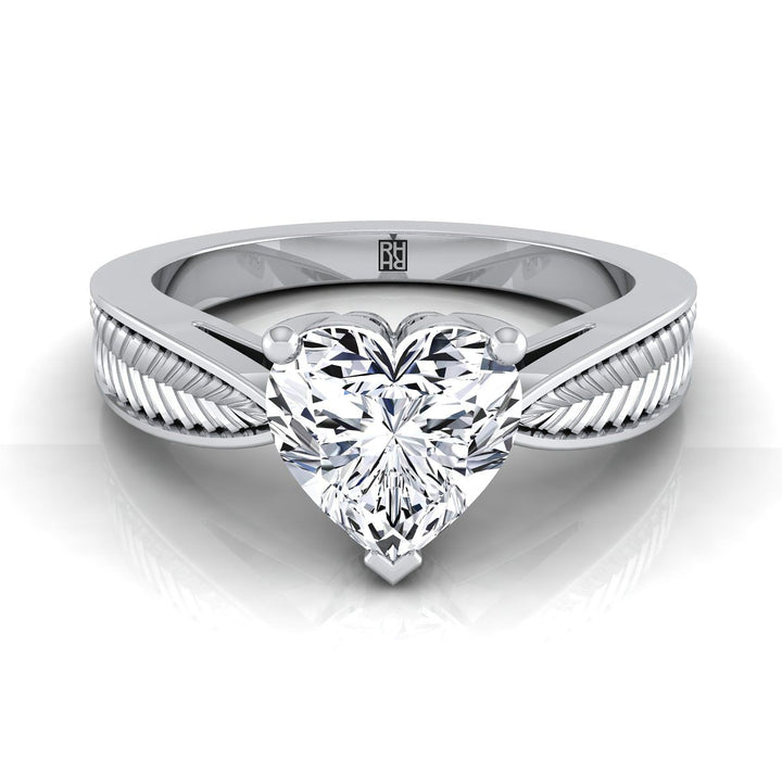 The Roberta Select Solitaire Engagement Ring with Lab Diamond in 18K White Gold - view 1