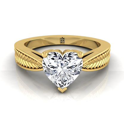 The Roberta Select Solitaire Engagement Ring with Lab Diamond in 18K Yellow Gold - view 1