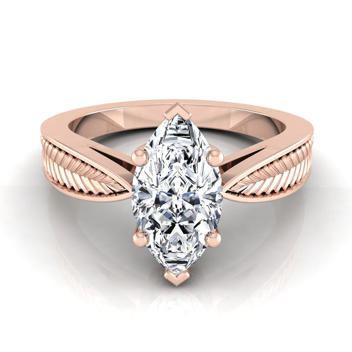 The Roberta Select Solitaire Engagement Ring with Lab Diamond in 14K Rose Gold - view 1