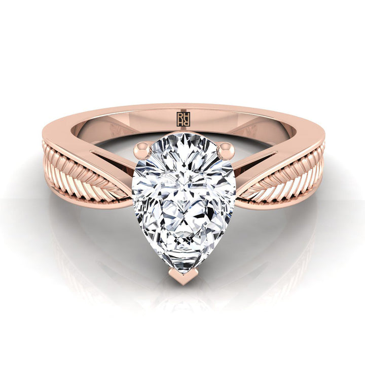 The Roberta Select Solitaire Engagement Ring with Lab Diamond in 14K Rose Gold - view 1