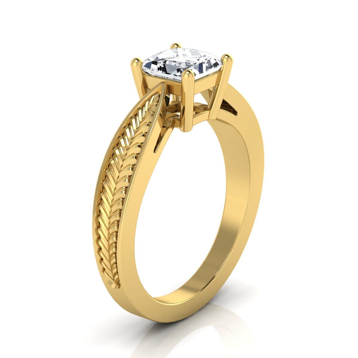 Select Solitaire styling on The Roberta princess engagement ring setting | RockHer