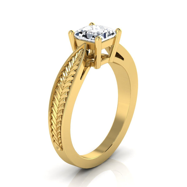 The Roberta Select Solitaire Engagement Ring with Lab Diamond in 18K Yellow Gold - view 2