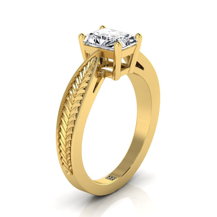 The Roberta Select Solitaire Engagement Ring with Lab Diamond in 18K Yellow Gold - view 2