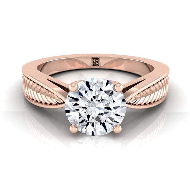The Roberta Select Solitaire Engagement Ring with Lab Diamond in 14K Rose Gold - view 1