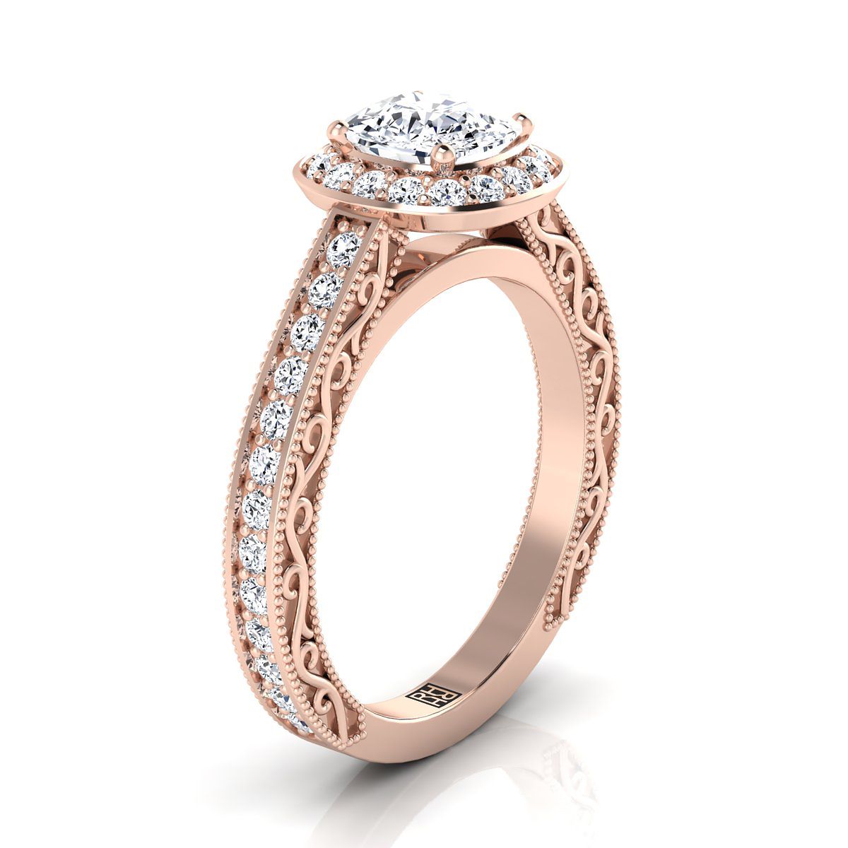 Select Halo Cut styling on The Talea cushion engagement ring setting | RockHer