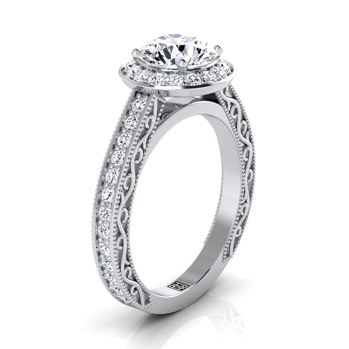 Select Halo styling on The Talea round engagement ring setting | RockHer