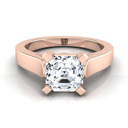 The Charlotte Select Cathedral Solitaire Engagement Ring with Lab Diamond in 14K Rose Gold - view 1