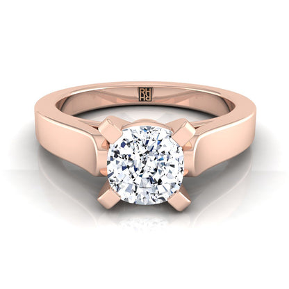 The Charlotte Select Cathedral Solitaire Engagement Ring with Lab Diamond in 14K Rose Gold - view 1