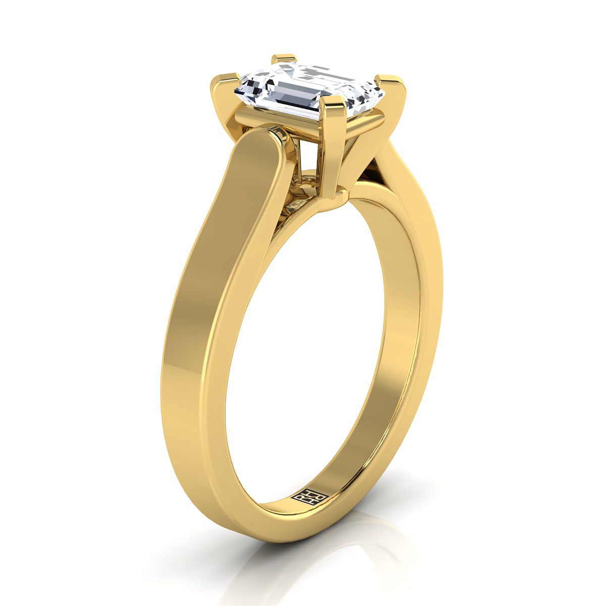 Made to order: The Charlotte emerald engagement ring setting in 18K Yellow Gold | RockHer