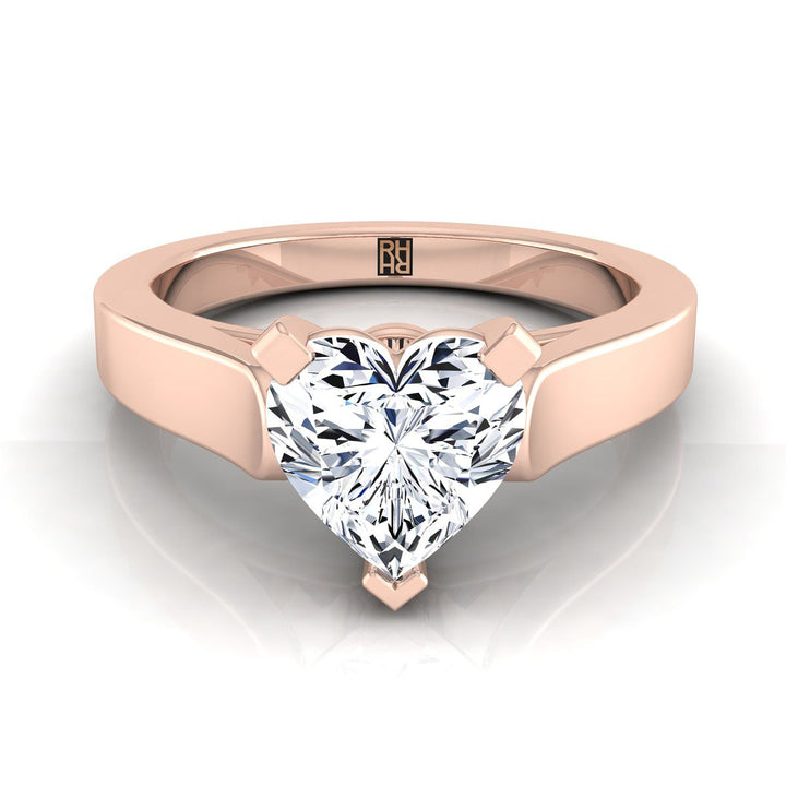 The Charlotte Select Cathedral Solitaire Engagement Ring with Lab Diamond in 14K Rose Gold - view 1