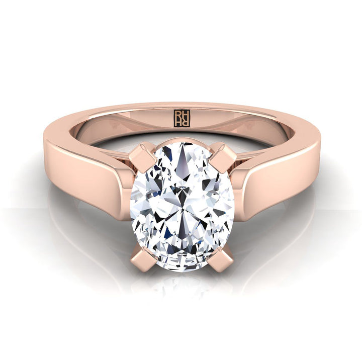 The Charlotte Select Cathedral Solitaire Engagement Ring with Lab Diamond in 14K Rose Gold - view 1