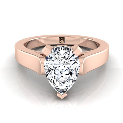 The Charlotte Select Cathedral Solitaire Engagement Ring with Lab Diamond in 14K Rose Gold - view 1