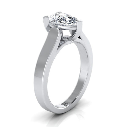 The Charlotte Select Cathedral Solitaire Engagement Ring with Lab Diamond in Platinum - view 2