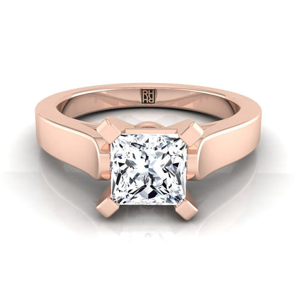 The Charlotte Select Cathedral Solitaire Engagement Ring with Lab Diamond in 14K Rose Gold - view 1