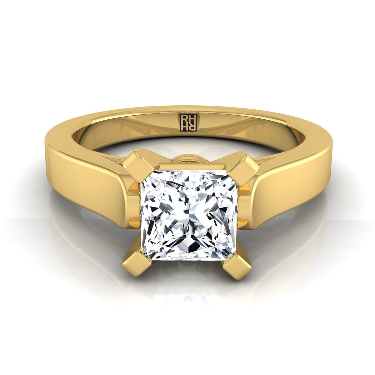 The Charlotte princess engagement ring setting in 18K Yellow Gold | RockHer