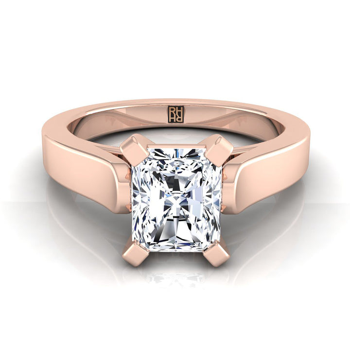 The Charlotte Select Cathedral Solitaire Engagement Ring with Lab Diamond in 14K Rose Gold - view 1
