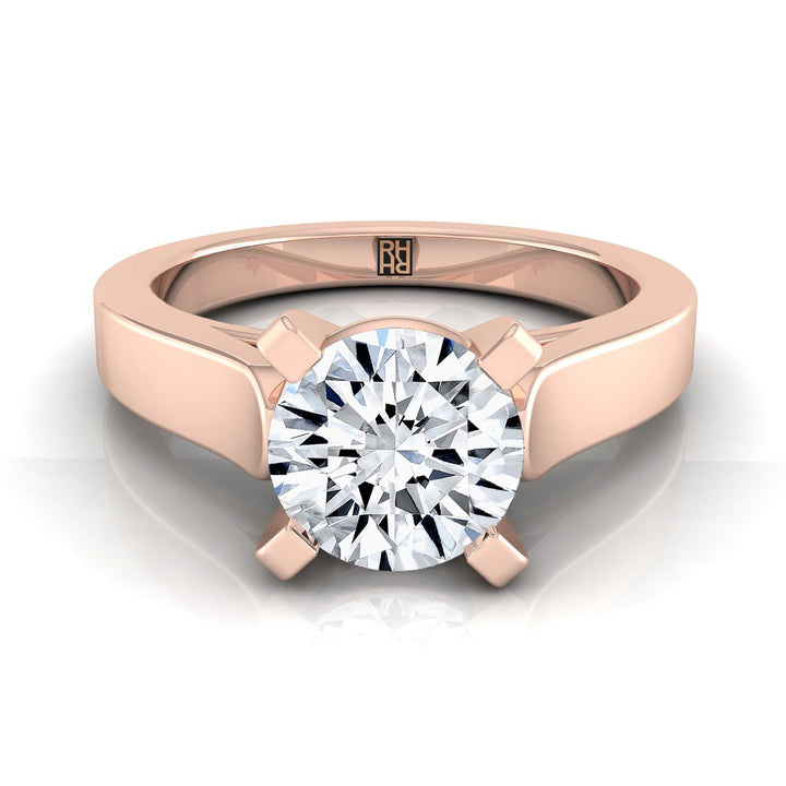 The Charlotte Select Cathedral Solitaire Engagement Ring with Lab Diamond in 14K Rose Gold - view 1