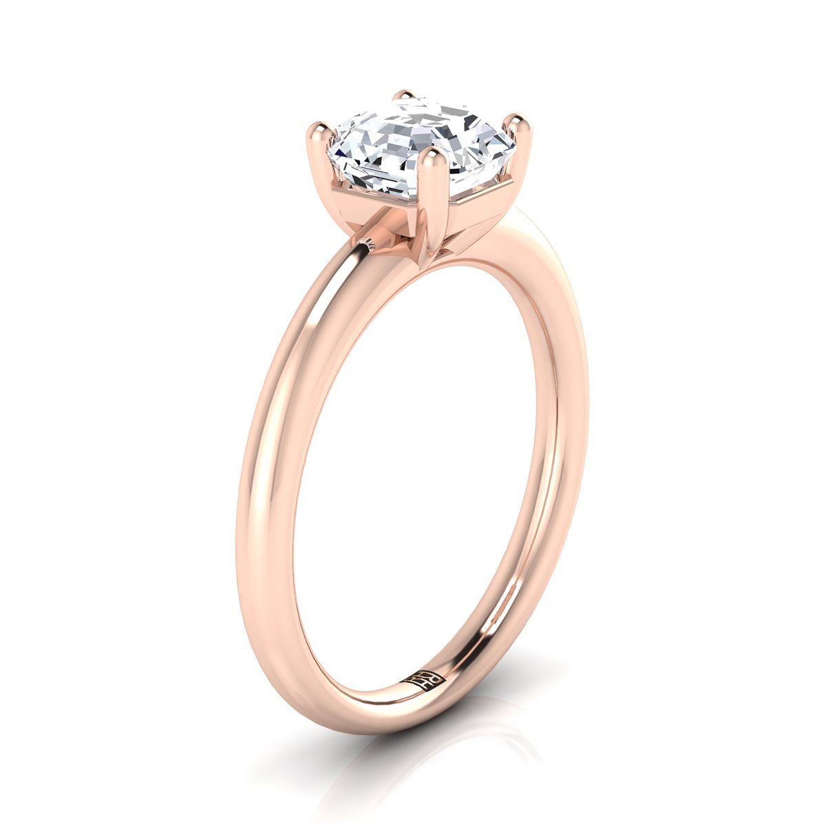 Select Solitaire Cut styling on The Tori asscher engagement ring setting | RockHer
