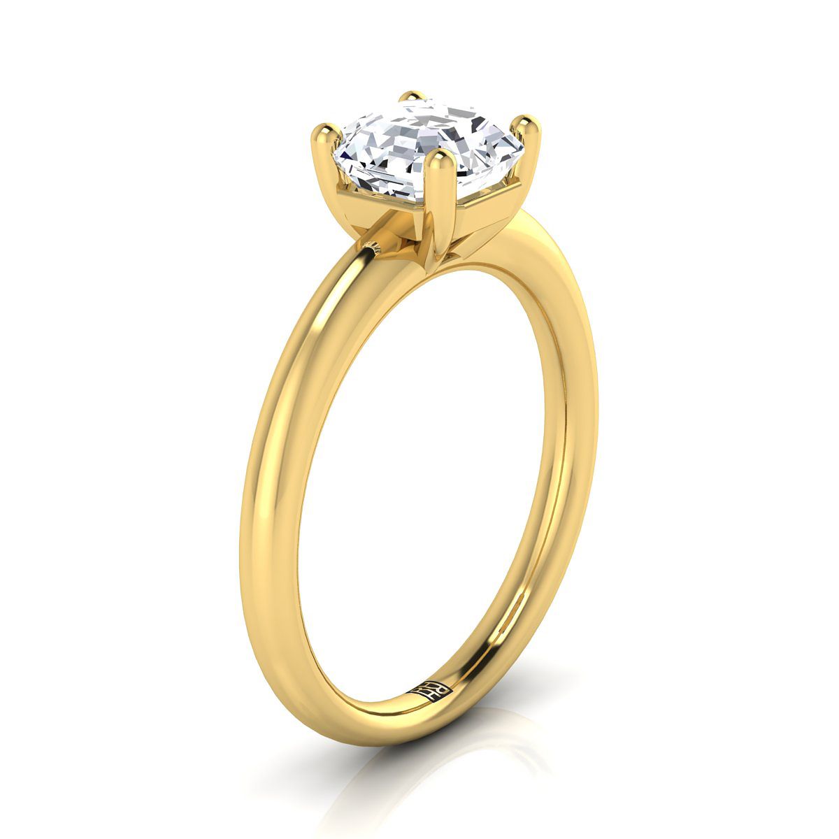 Select Solitaire Cut styling on The Tori asscher engagement ring setting | RockHer